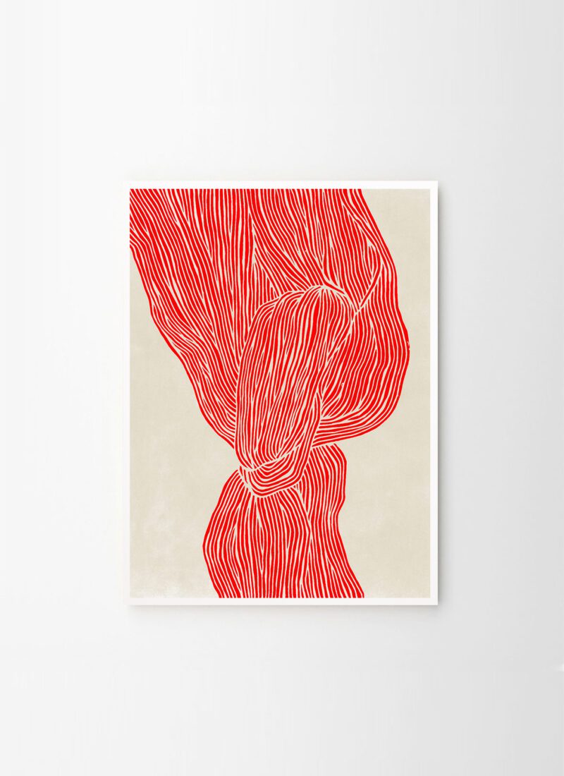 Rebecca Hein, art print The Line - Red - The Poster Club