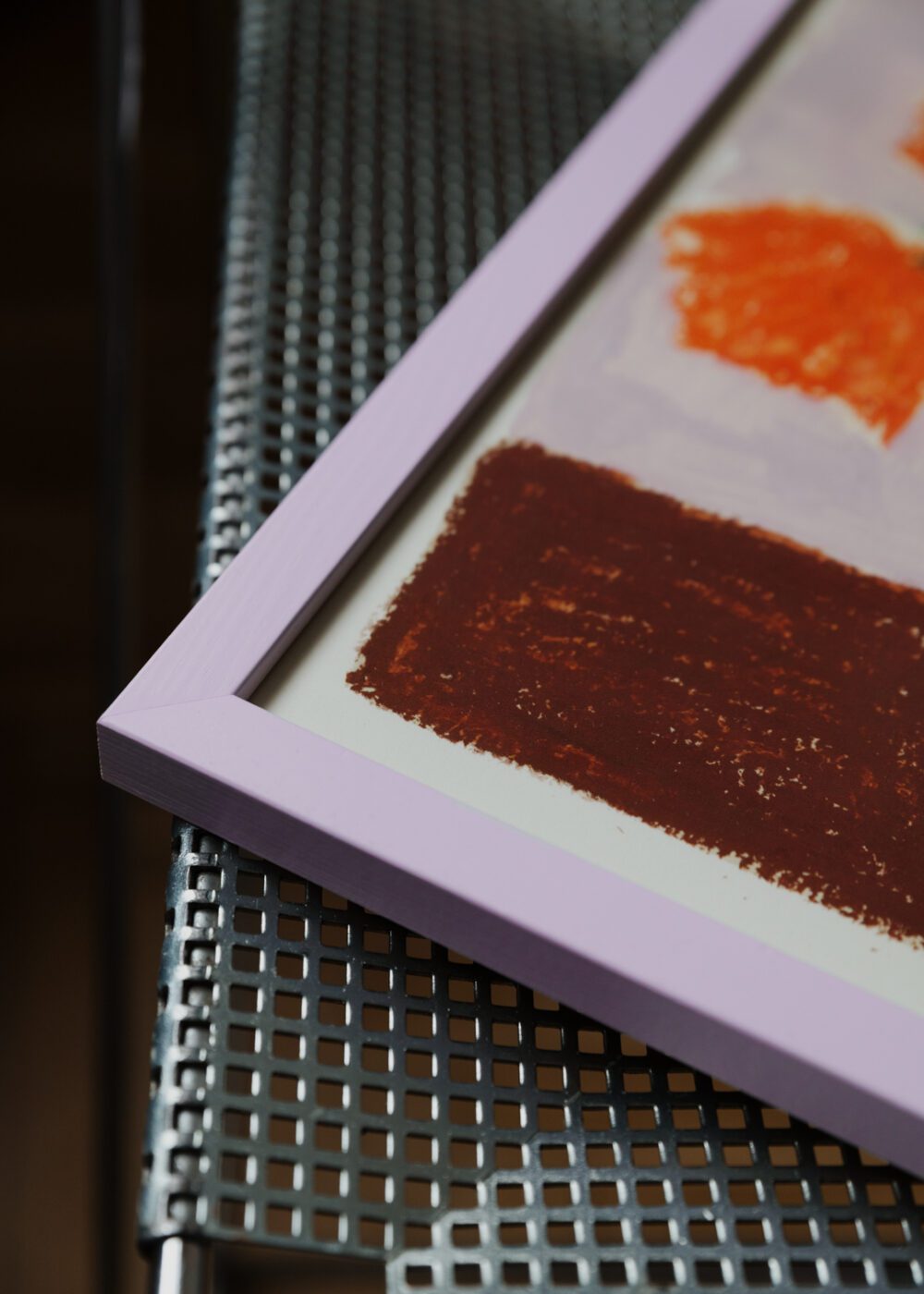 Solid lavender wood frame with real glass - The Poster Club