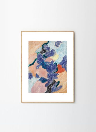 Umeko art print in oak frame by Sofie Rebecca Iversen