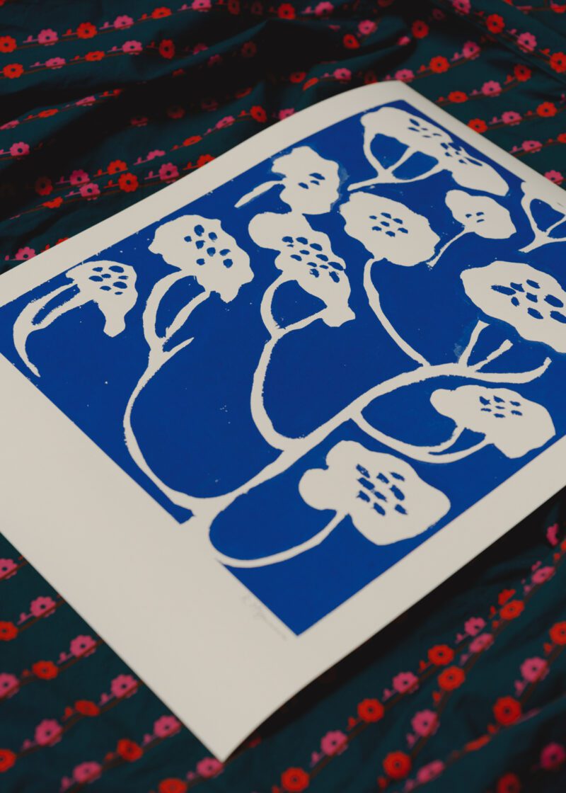 'Blue Flower' art print by Rosie McGuinness