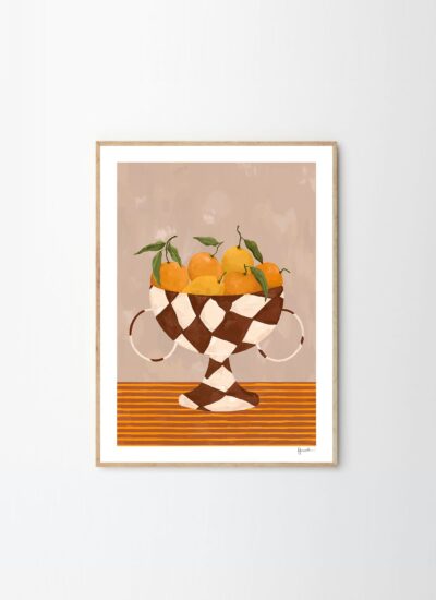 Lemons & Oranges in Checkered Vase by Frankie Penwill