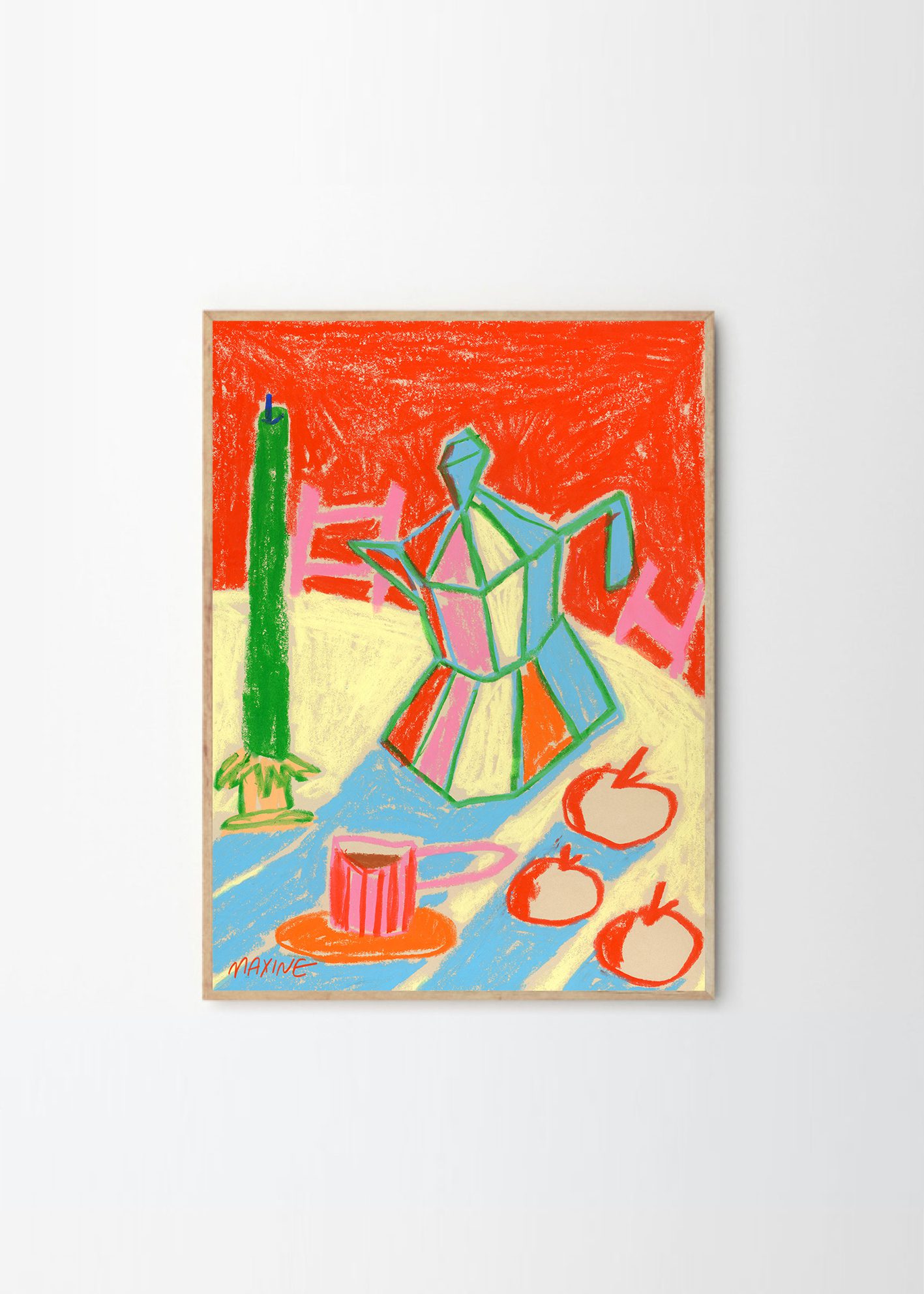 Maxine McCrann, 'Bialetti and Clementines' art print - The Poster Club