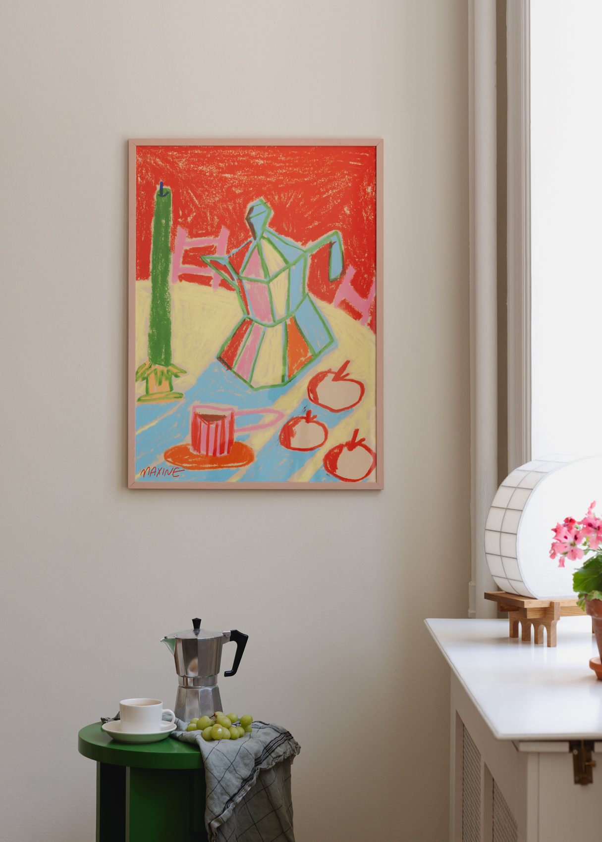 Maxine McCrann, 'Bialetti and Clementines' art print - The Poster Club