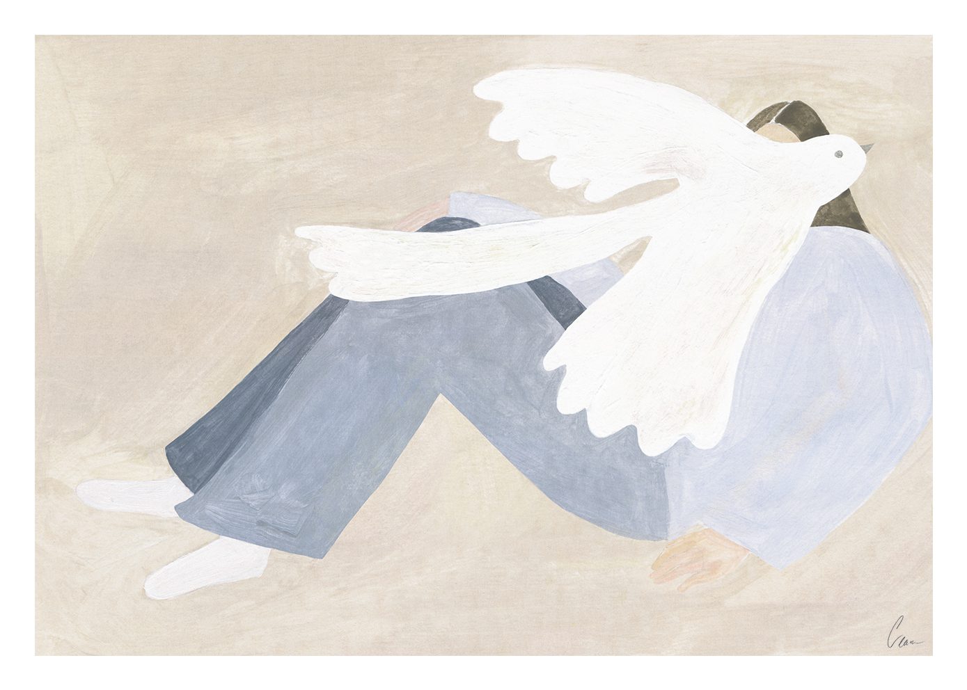 bird whiteページ Clara Schicketanz, 'Bright Bird' exclusively for The Poster Club