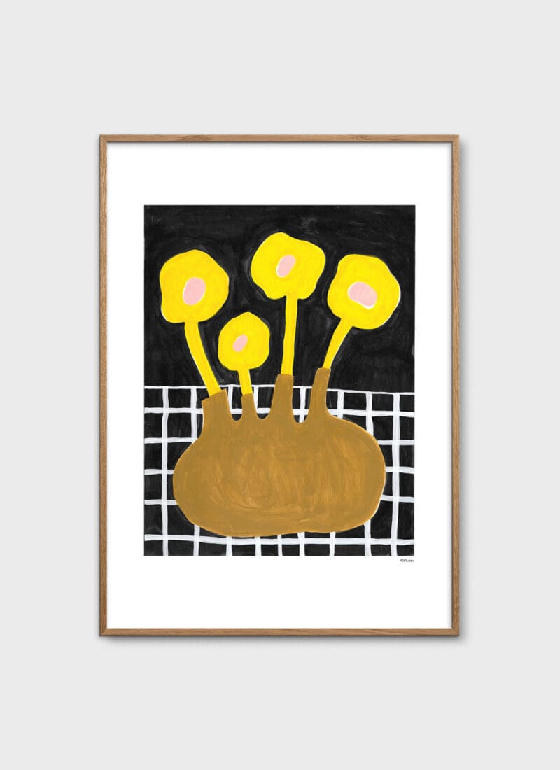 Flowers In Brown Vase